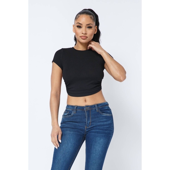 Black crop top - Picture 1 of 2